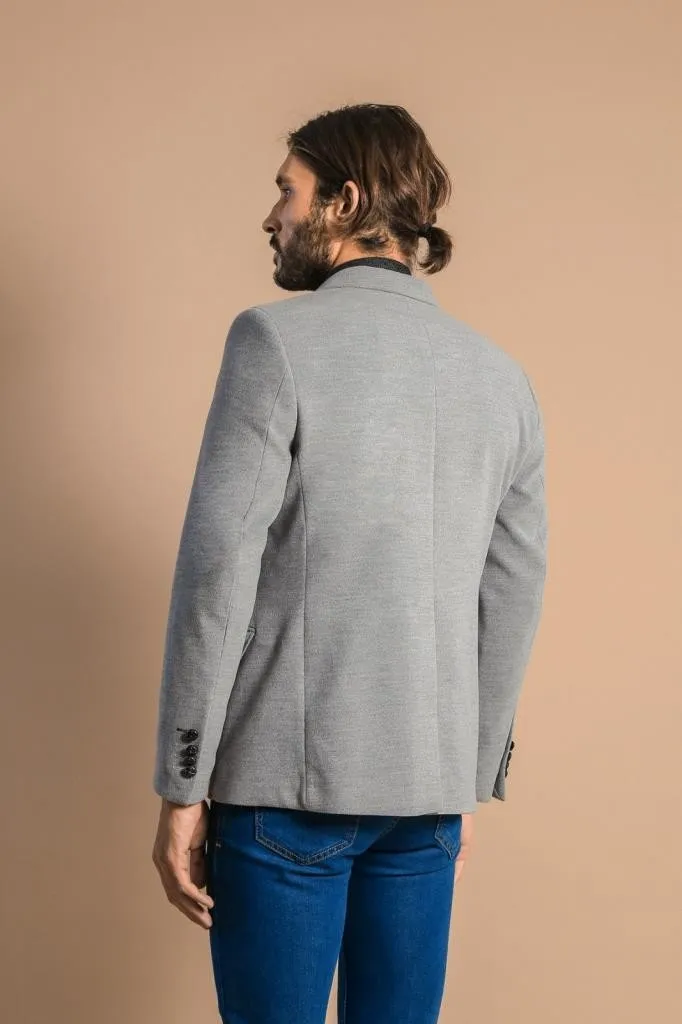 15615 Grey Double Breasted Jacket