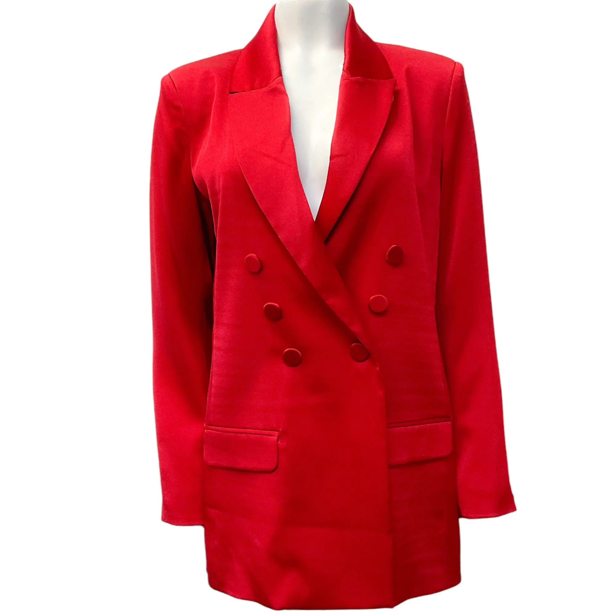 Alejandra Alonso Rojas Red Double Breasted Blazer