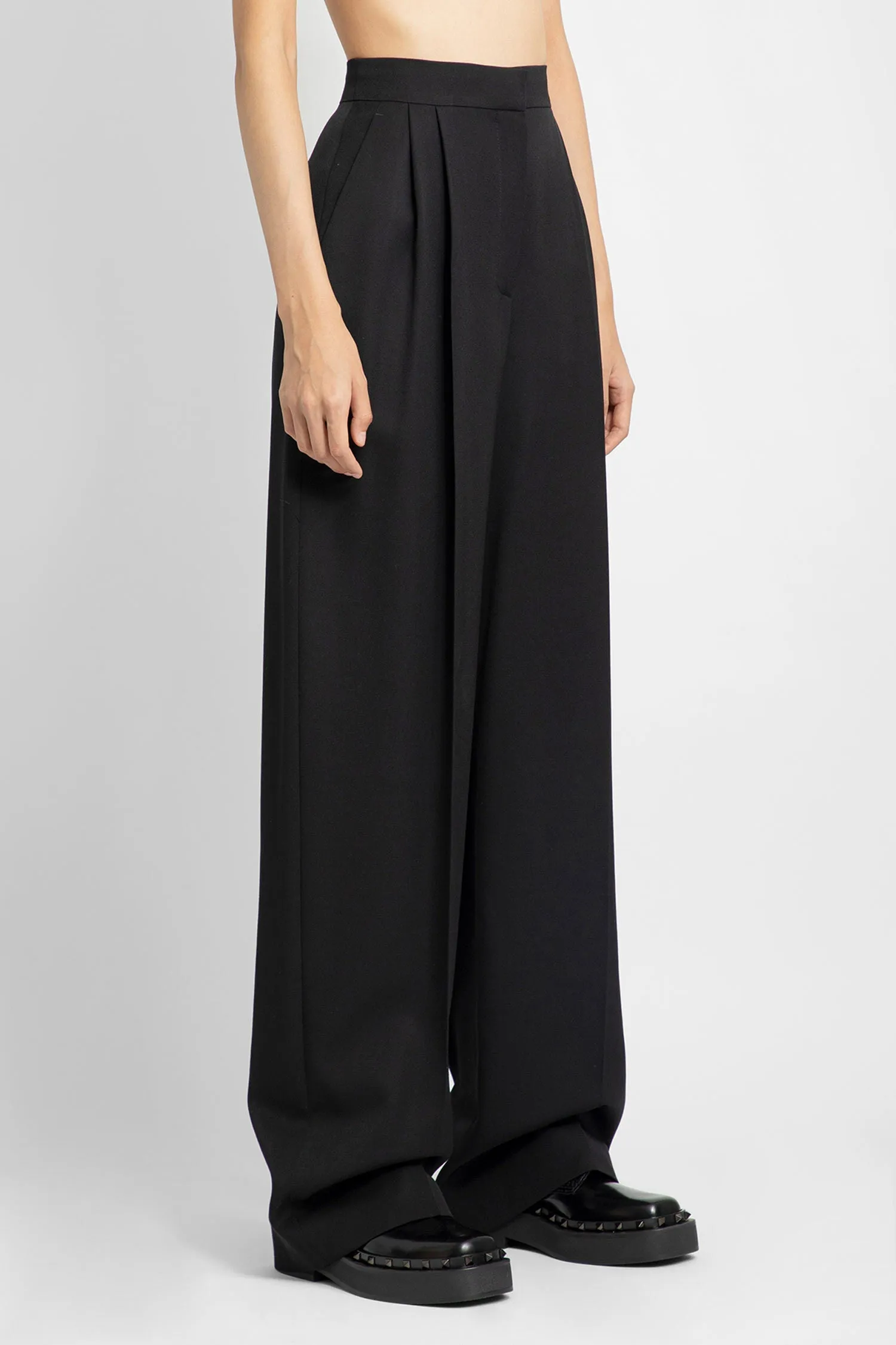 ALEXANDER MCQUEEN WOMAN BLACK TROUSERS