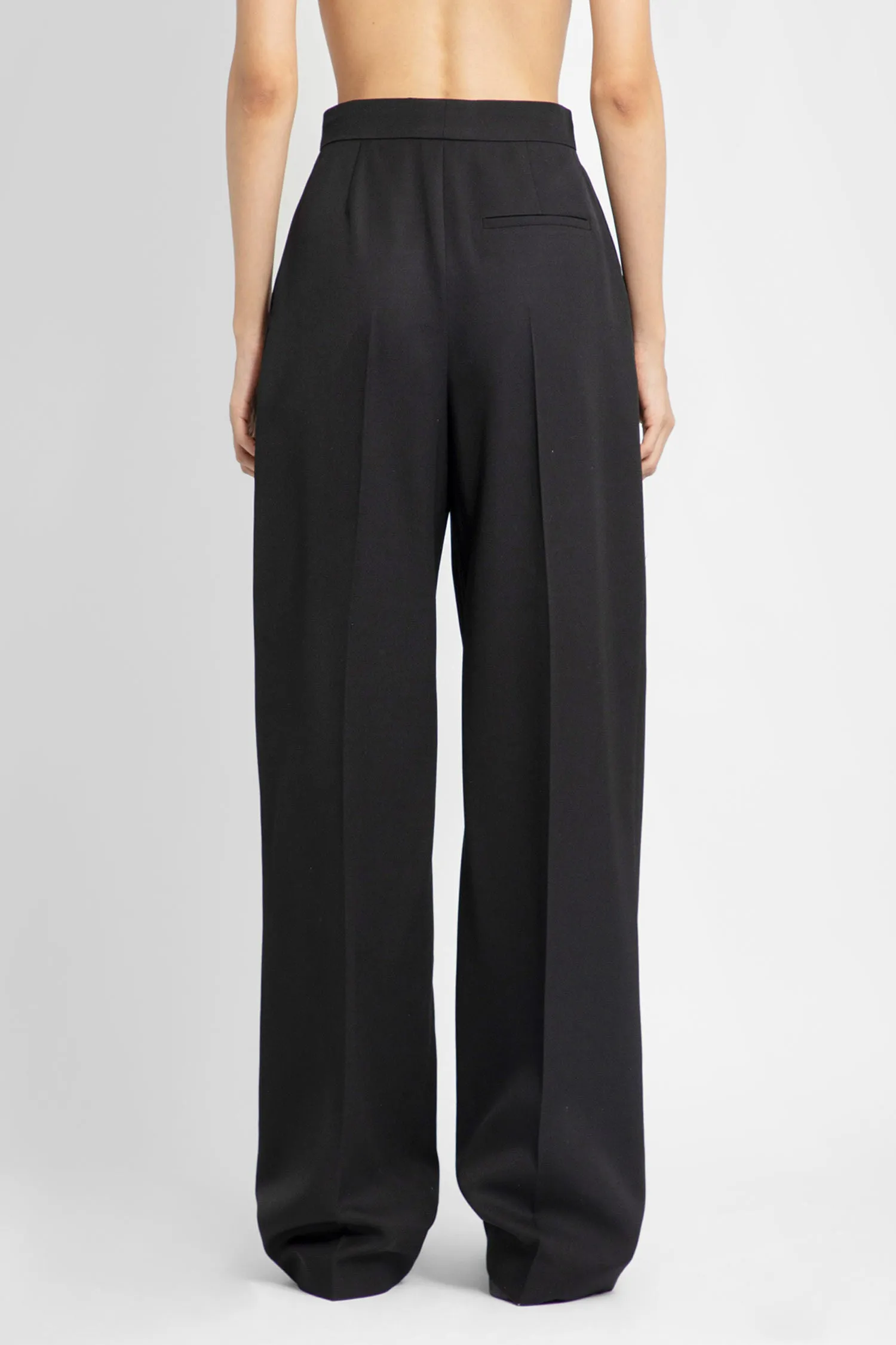 ALEXANDER MCQUEEN WOMAN BLACK TROUSERS