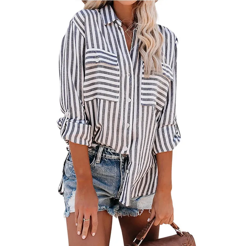 Basic Button Down Wholesale Blouse