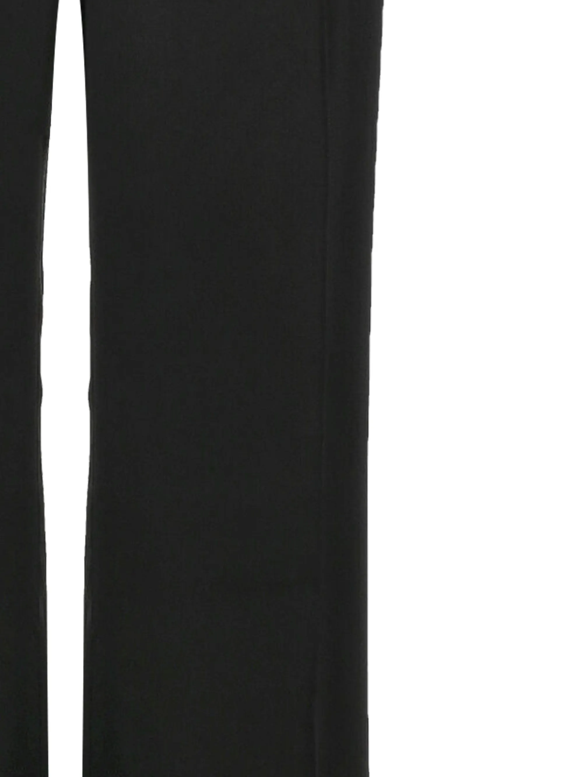 Black Satin High-Waisted Trousers