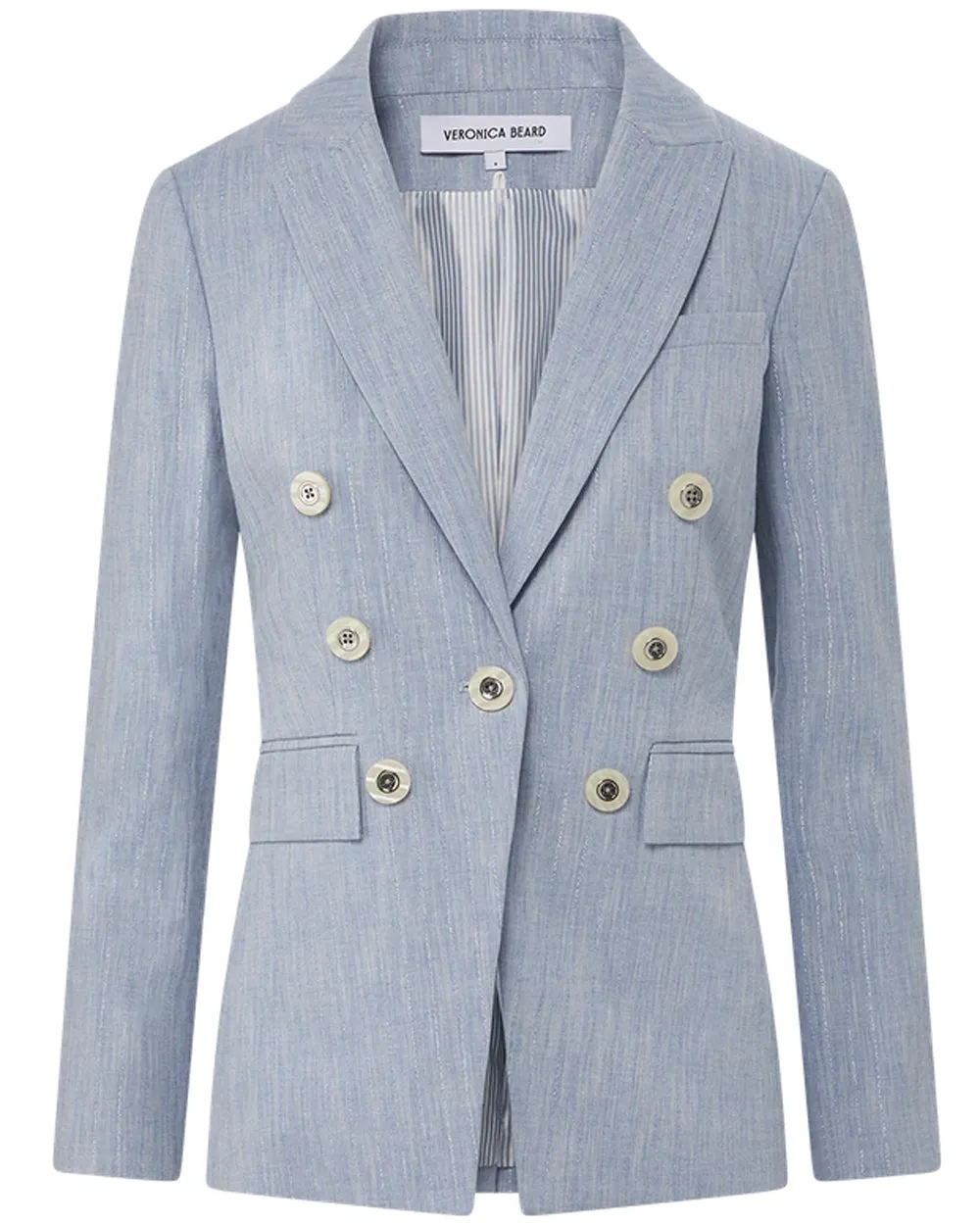 Blue Oasis Metallic Pinstripe Gaya Jacket