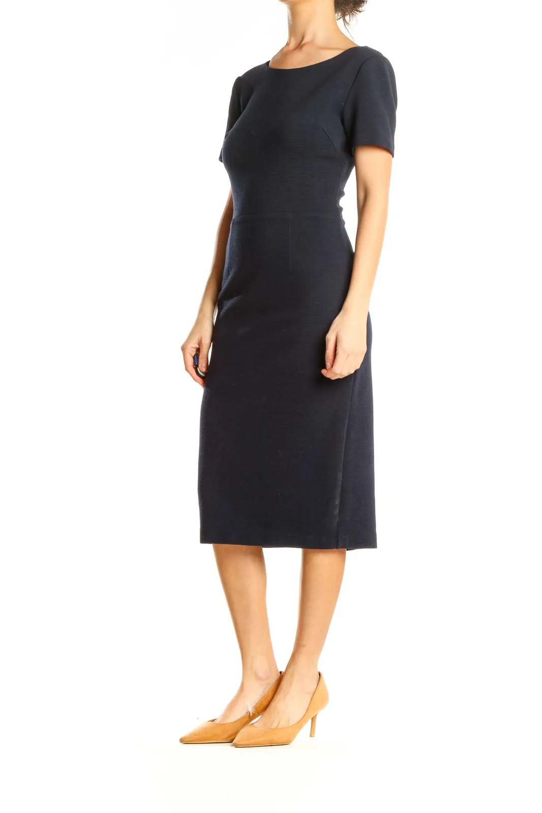 Blue Work Sheath Dress