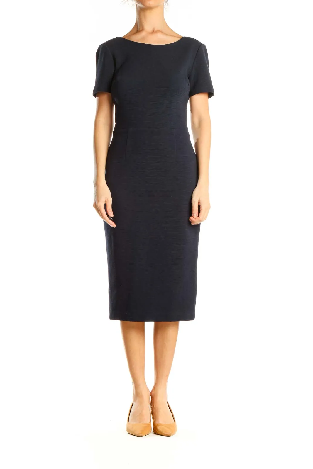 Blue Work Sheath Dress