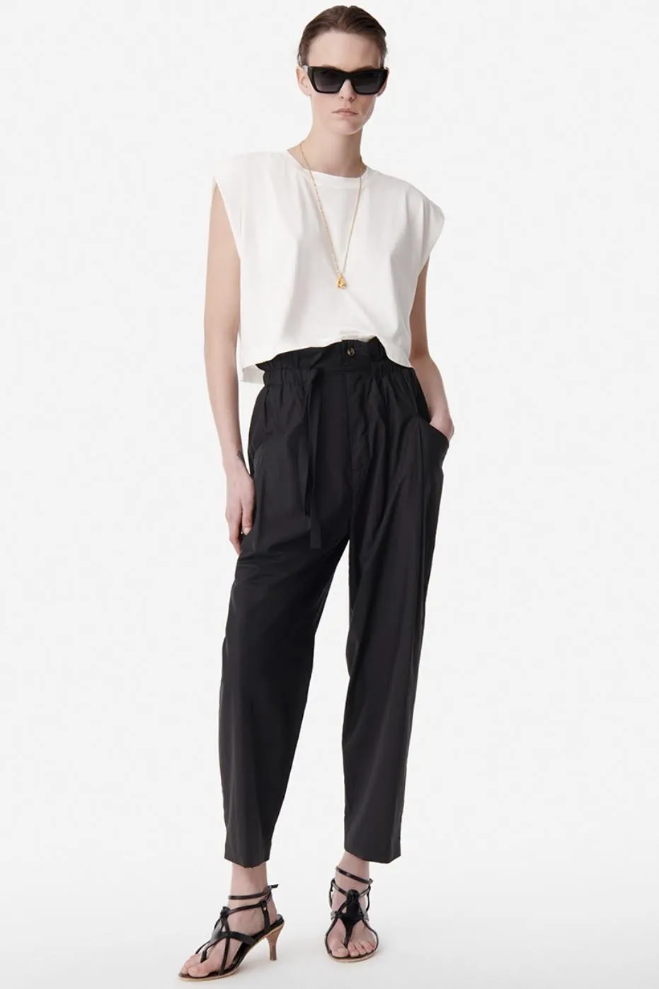 Casimir Black High-Waisted Trousers