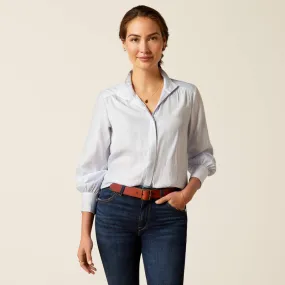 Charolais Blouse Blue Pinstripe