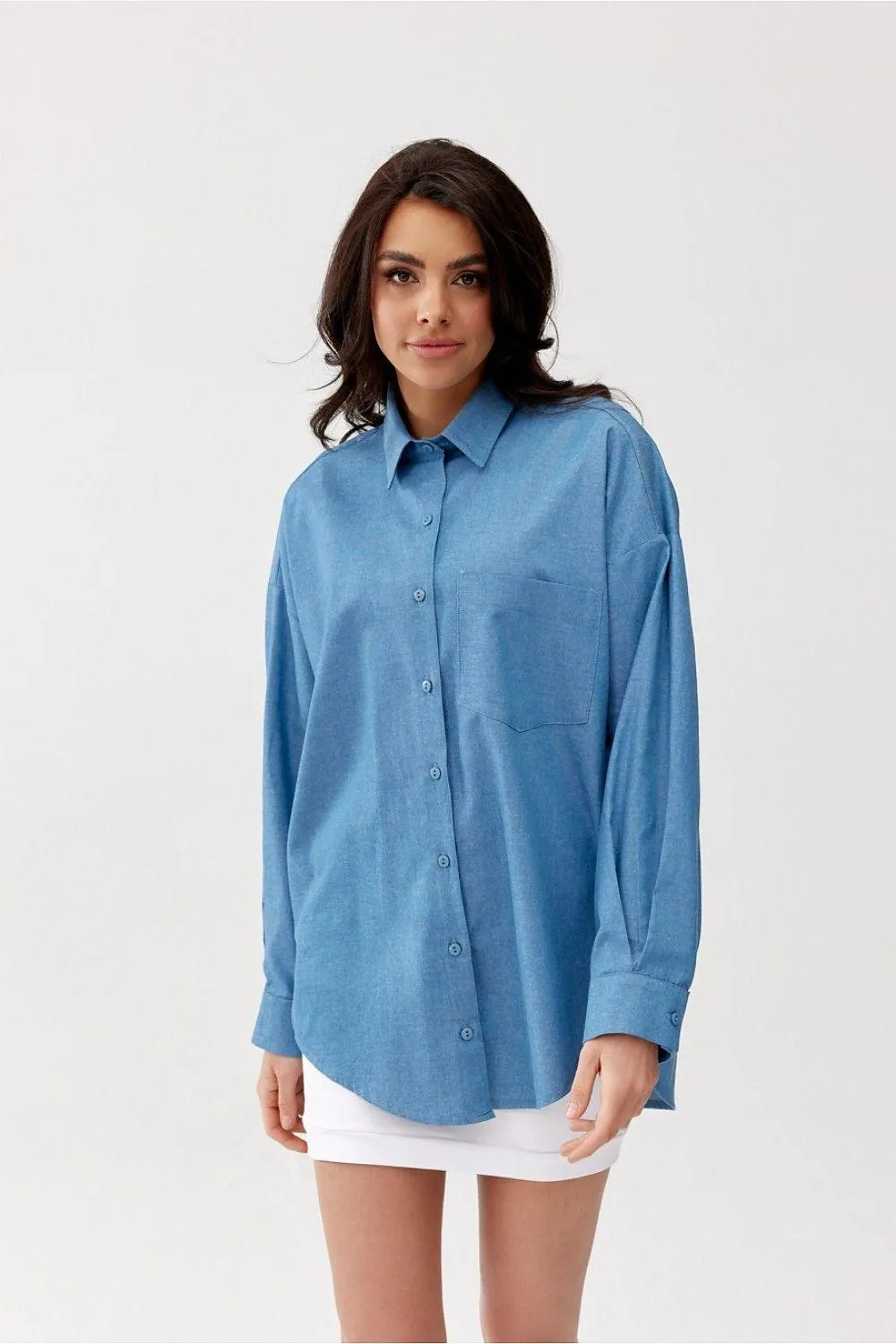 Chic Oversized Button-Up Blouse from Roco Fashion