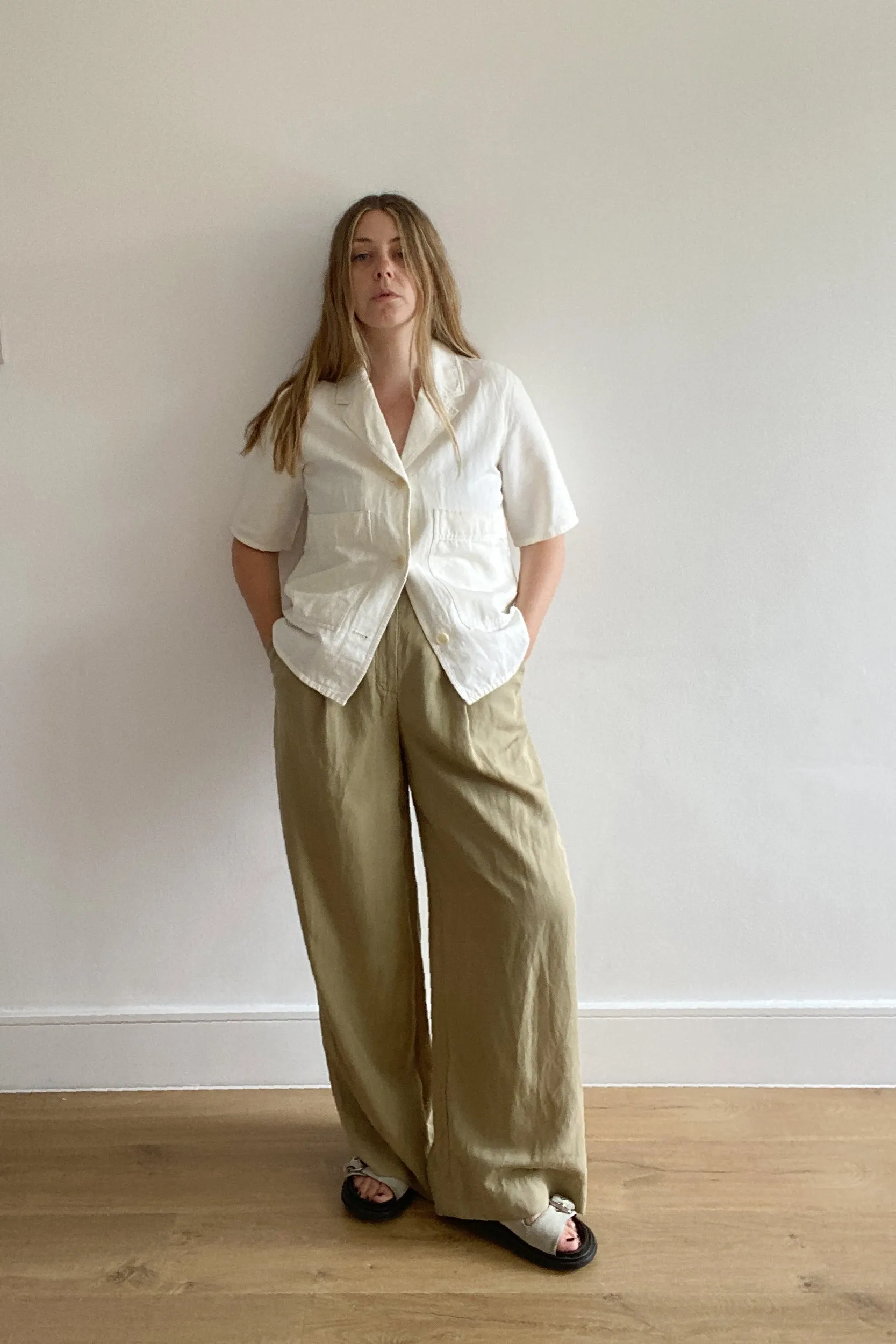 COS TAILORED HIGH-WAISTED WIDE-LEG TROUSERS