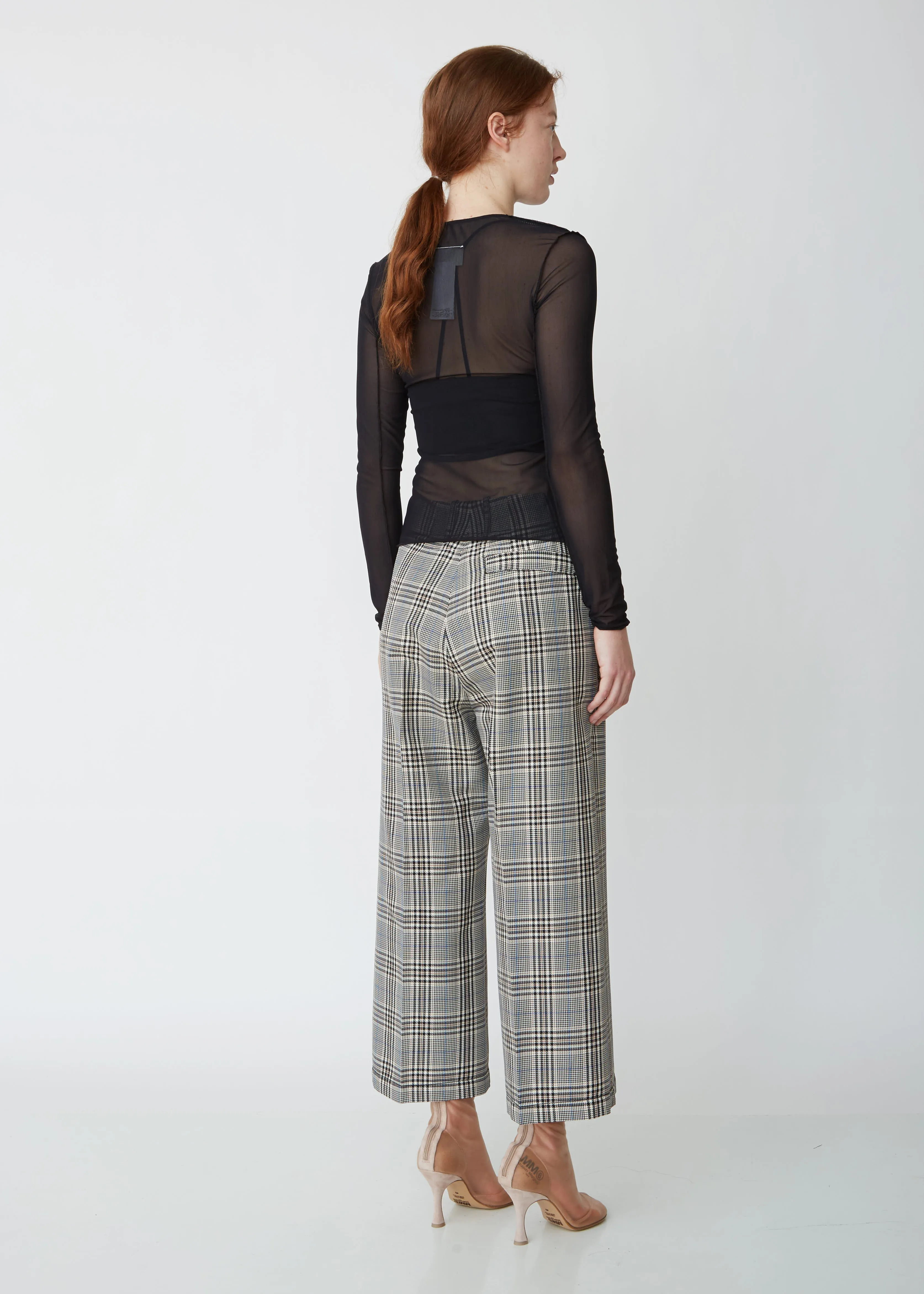 Cropped Plaid Trousers