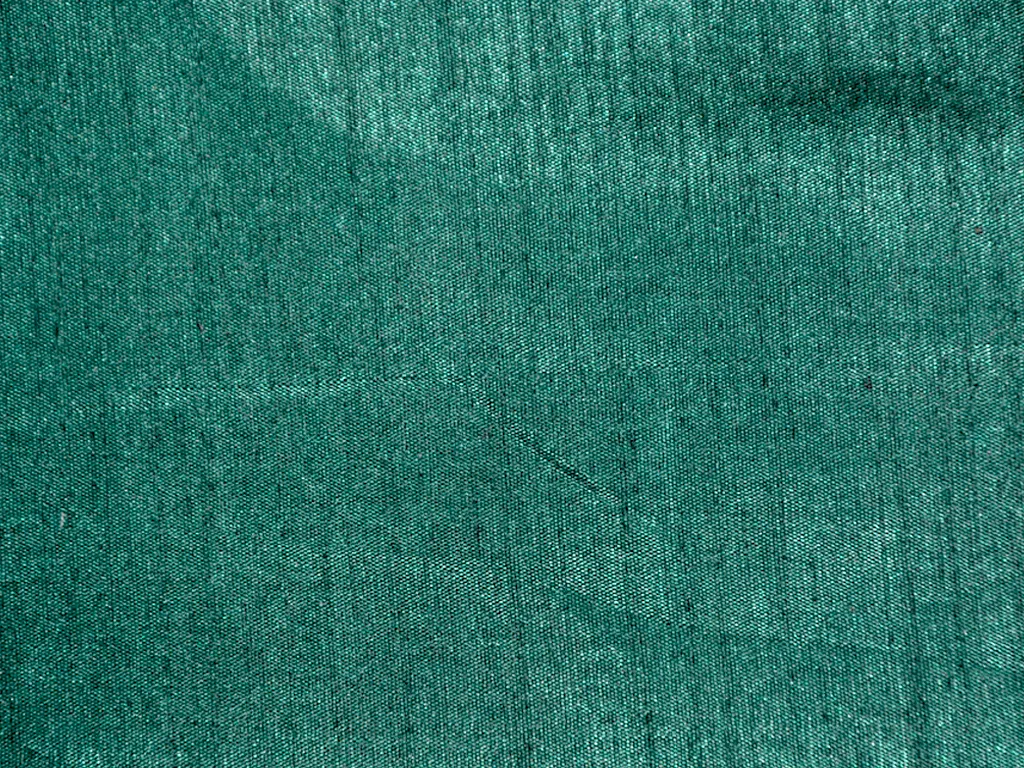 Dark Green Plain Bangalore Raw Silk Fabric