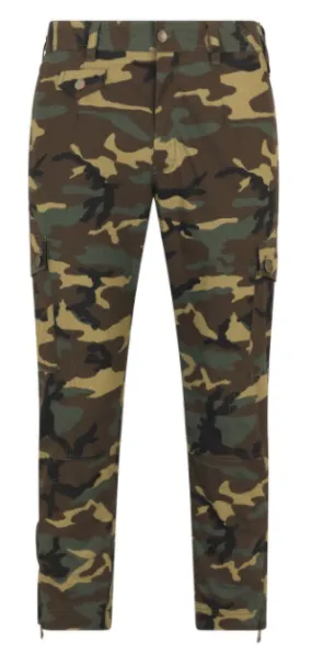 DOLCE & GABBANA - camouflage-print cropped cargo trousers