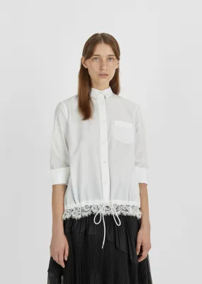 Drawstring Button Down Shirt