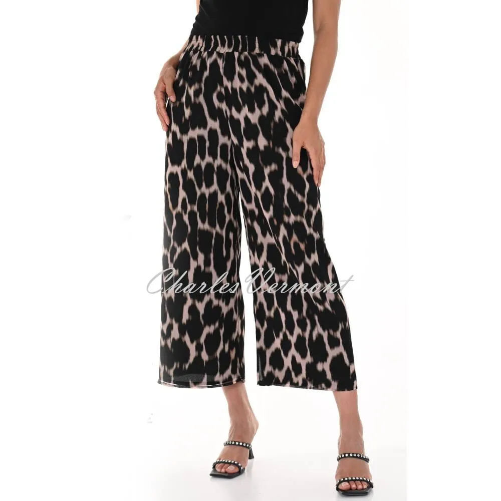 Frank Lyman Wide Leg Animal Print Trouser - Style 246353