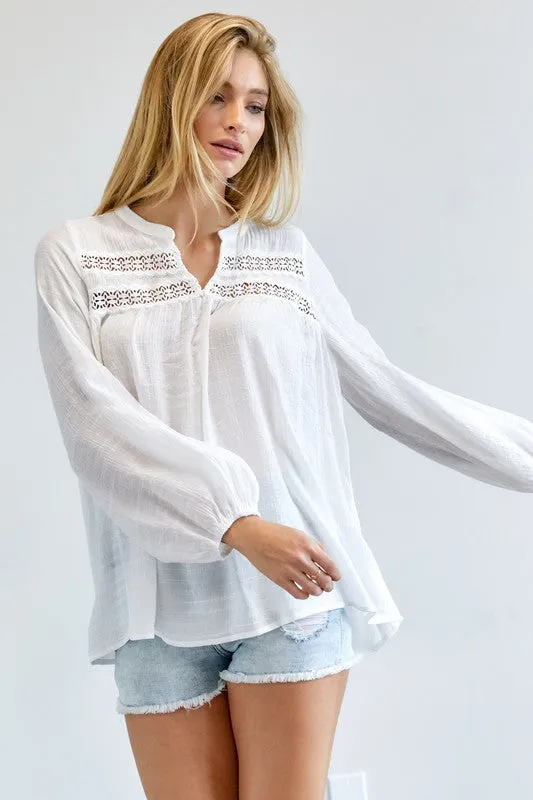 FS Clearance Solid V-Neck Blouse Top