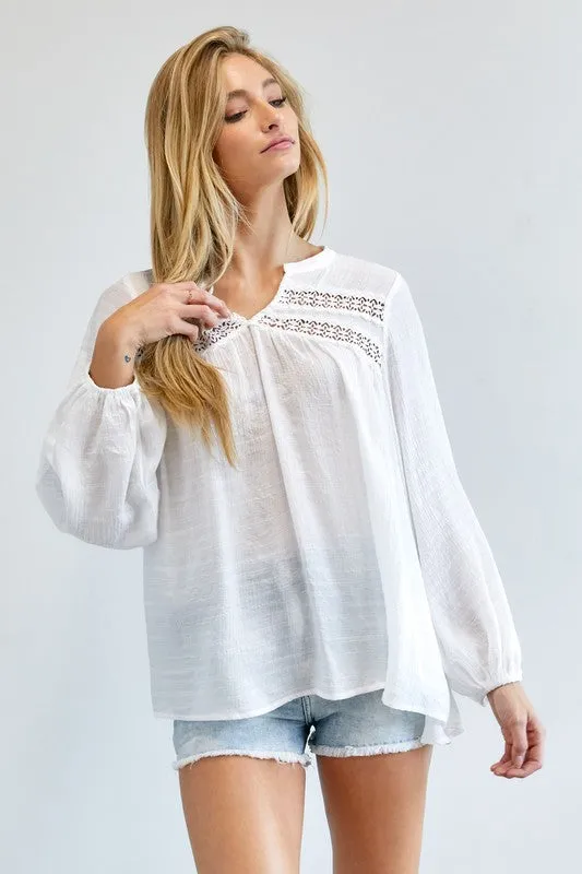 FS Clearance Solid V-Neck Blouse Top