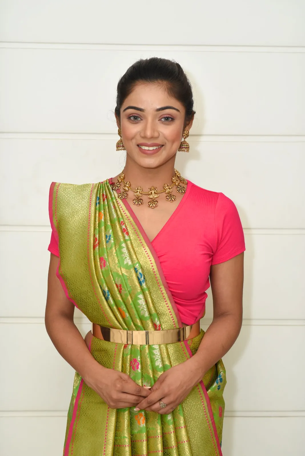 Green banarasi saree