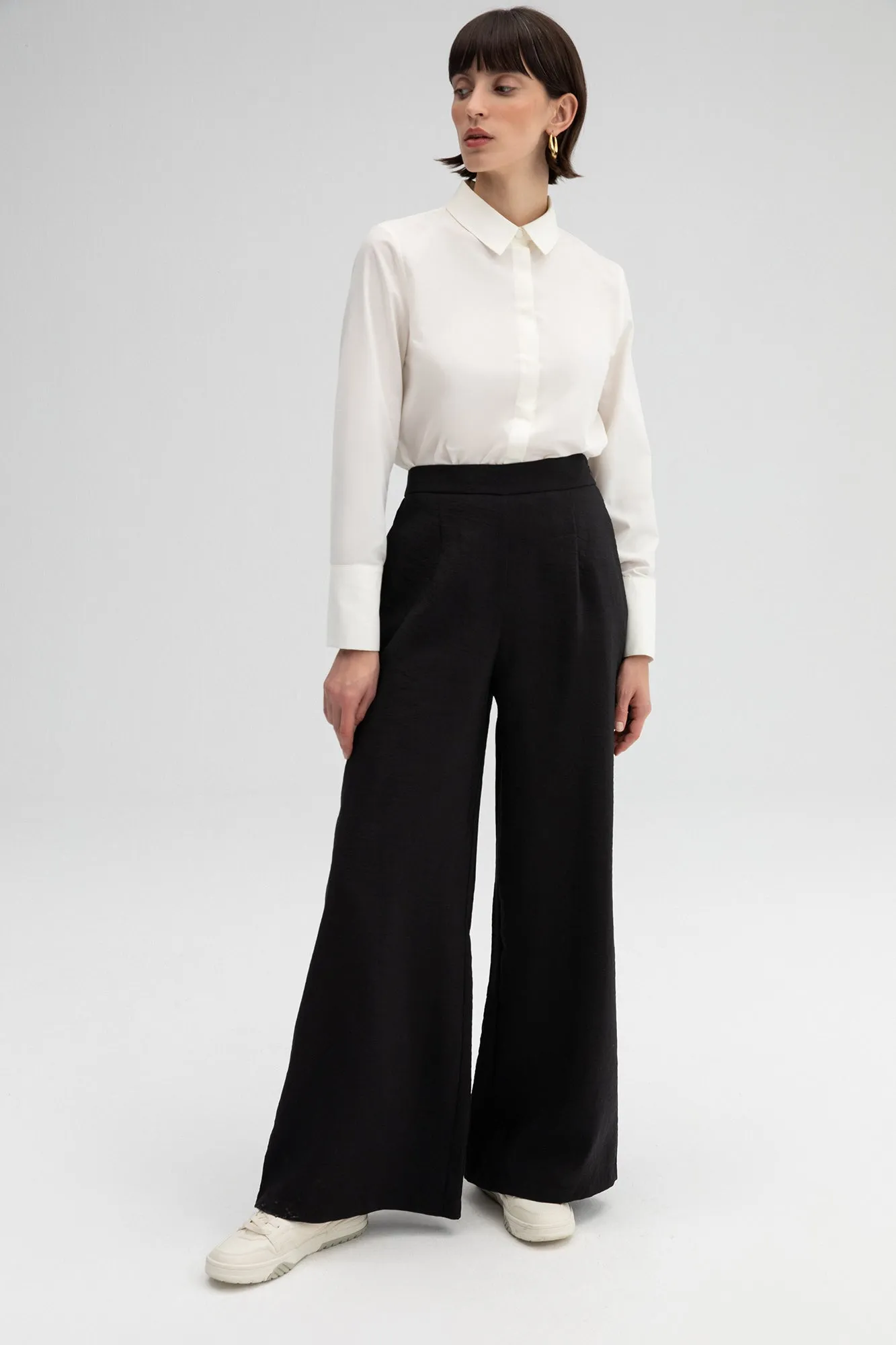 HIGH  WAISTED CUPRA TROUSERS