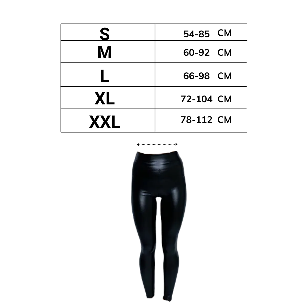 High-waisted Faux Leather Trousers