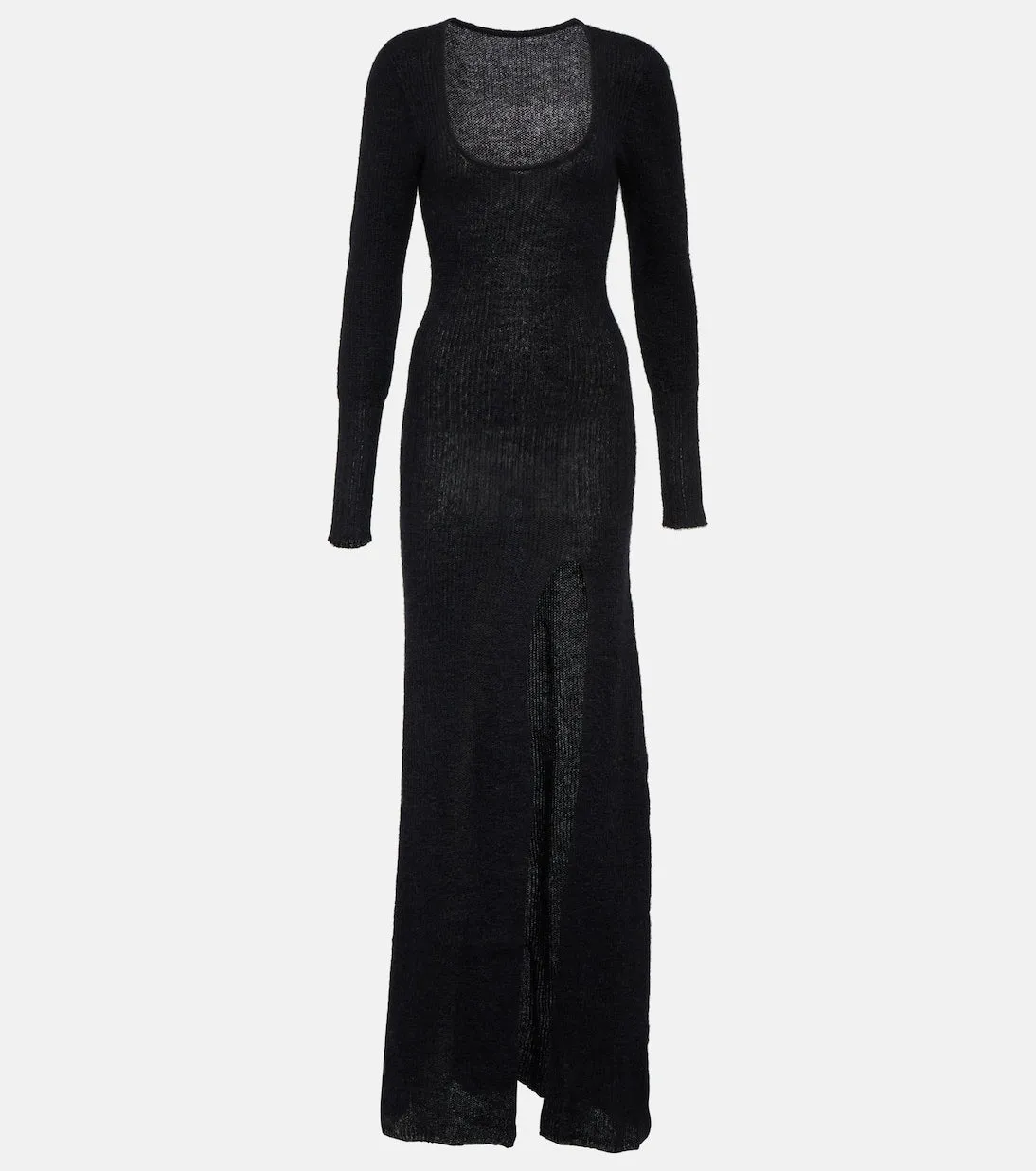 Jacquemus mohair la robe dao maxi dress, black