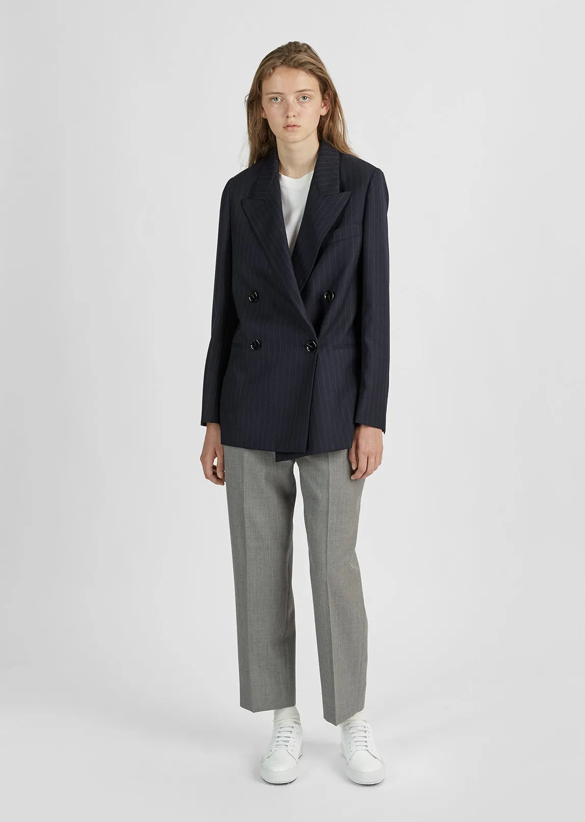 Jara Pinstripe Wool Blazer