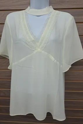 Lace V neck