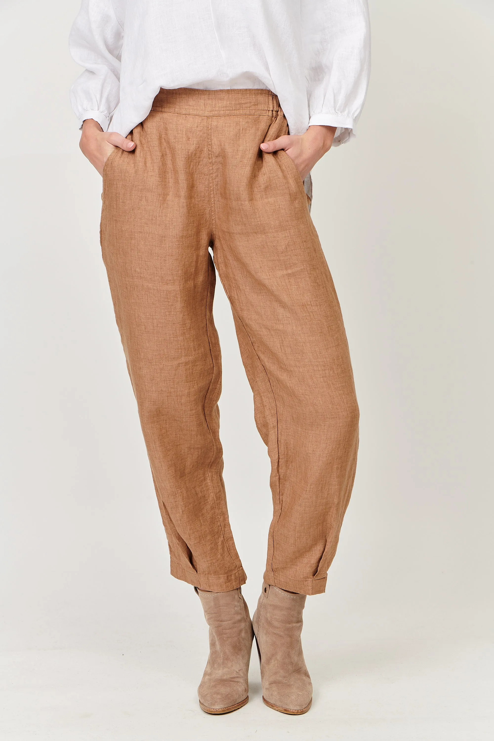 Linen Crop Trousers