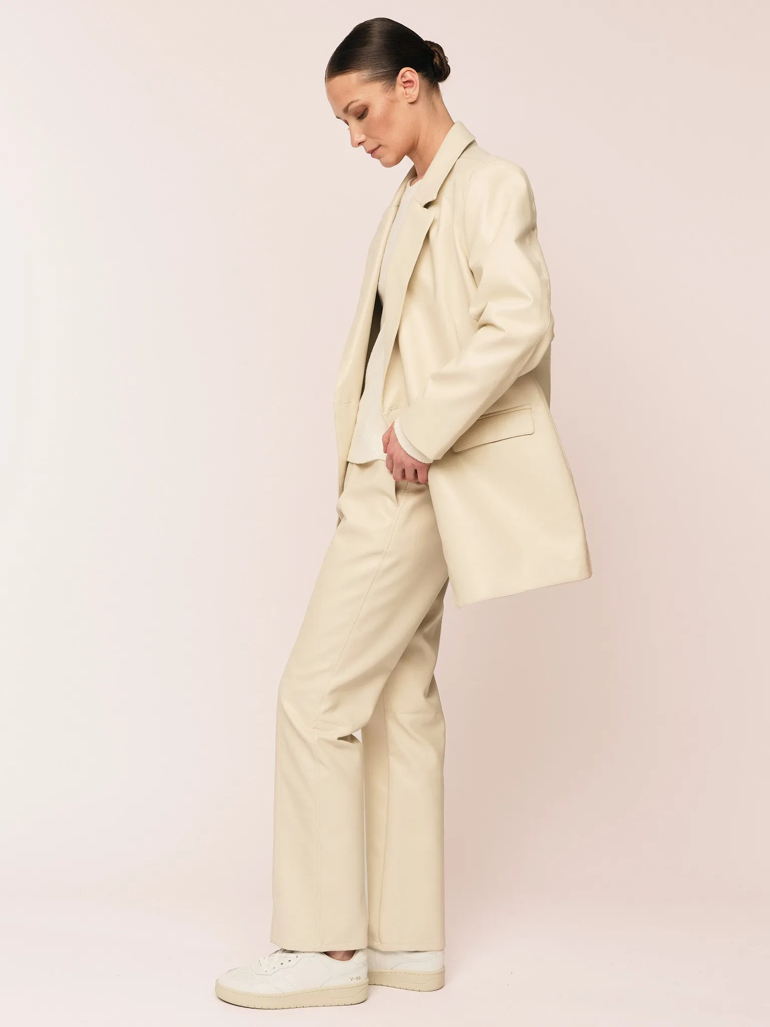 Lumi Cropped Trouser - Ecru