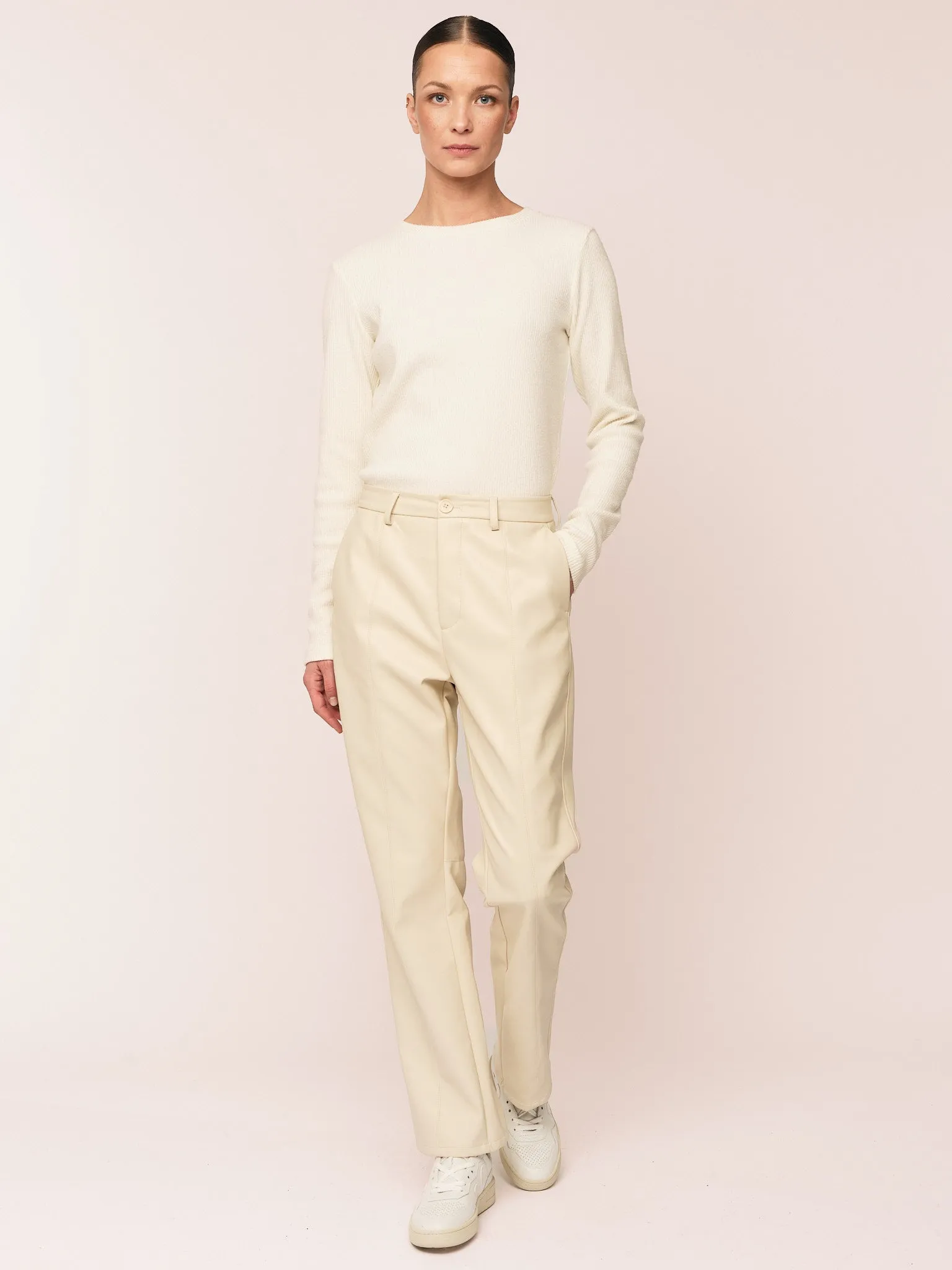 Lumi Cropped Trouser - Ecru