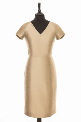 Marilyn Dress in Oyster Gold