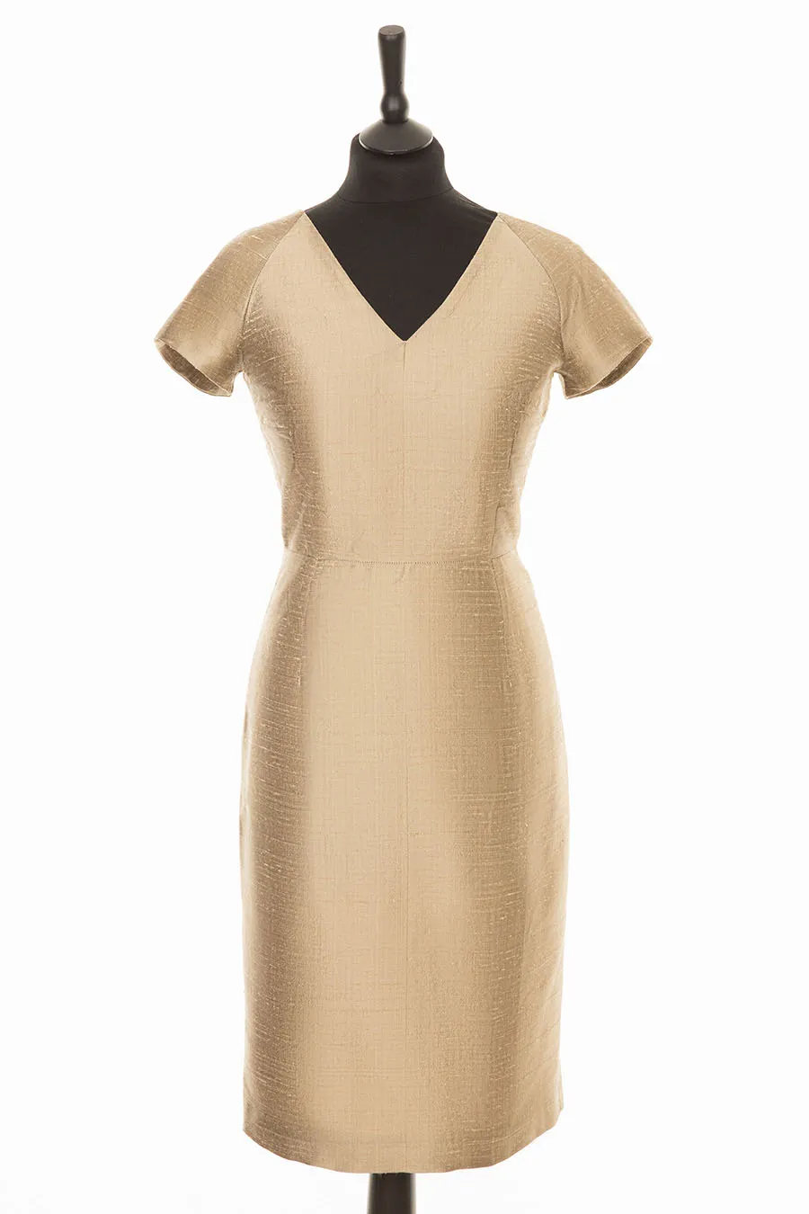 Marilyn Dress in Oyster Gold