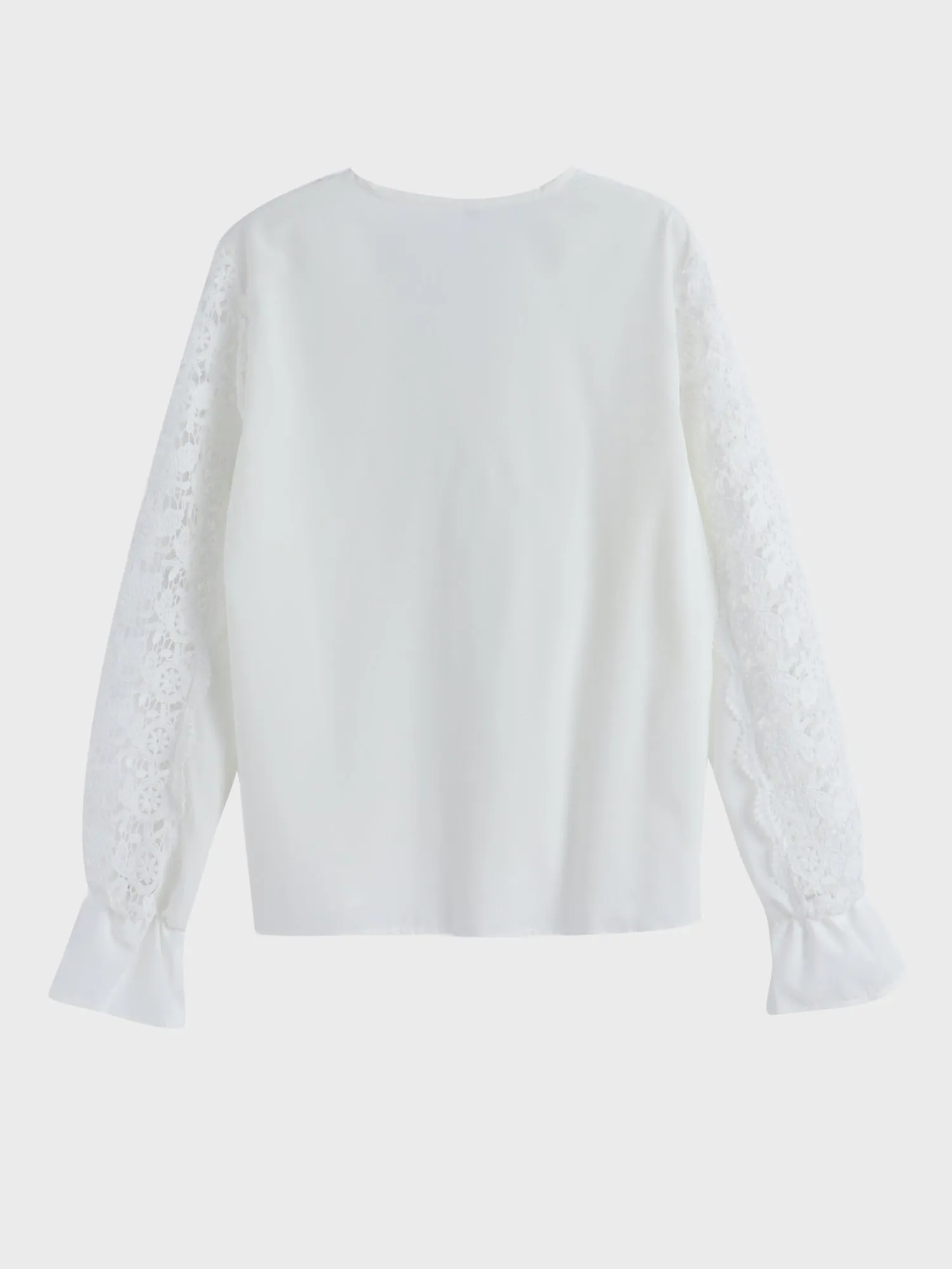 Midsize Lacey V-neck Blouse Shirt