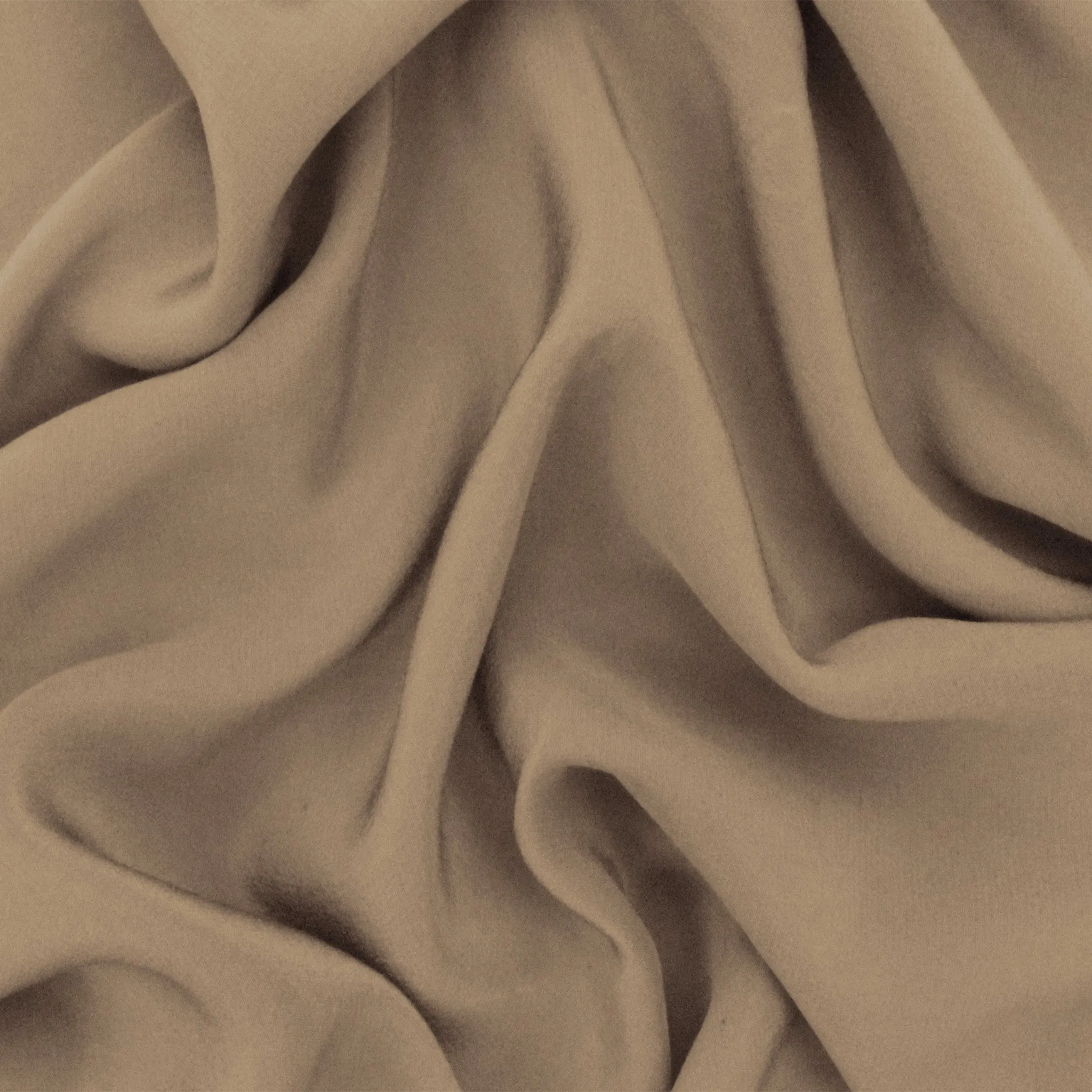 Mocha Brown Silk Crepe De Chine Fabric