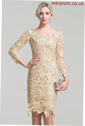 Mother Mother of the Bride Dresses Bride the Scoop Nathaly of Sheath/Column Neck Dress Knee-Length Lace