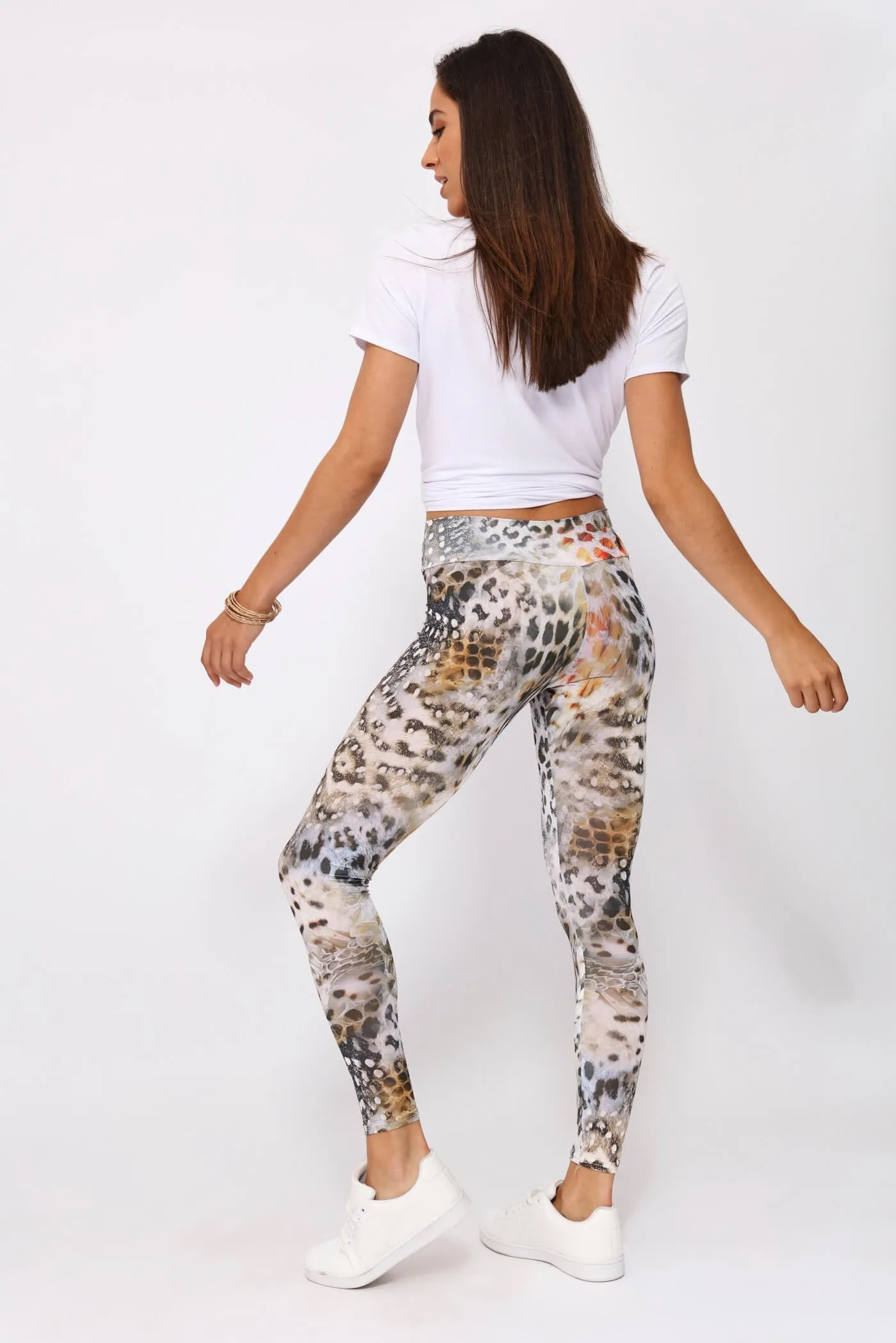 Multi Disco Printed High Waisted Legging