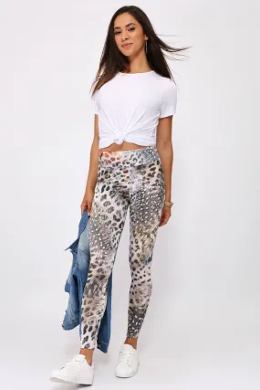 Multi Disco Printed High Waisted Legging