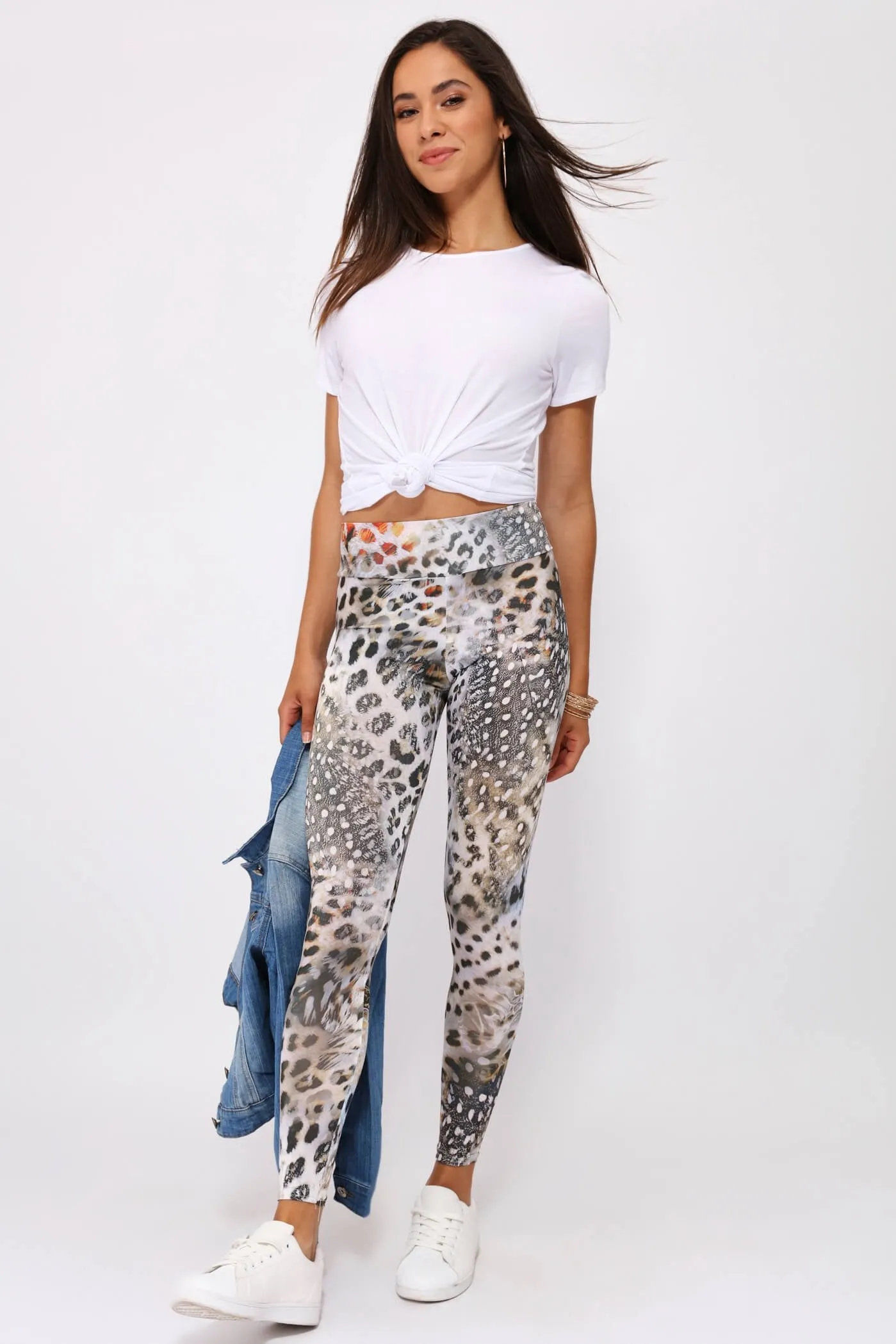 Multi Disco Printed High Waisted Legging