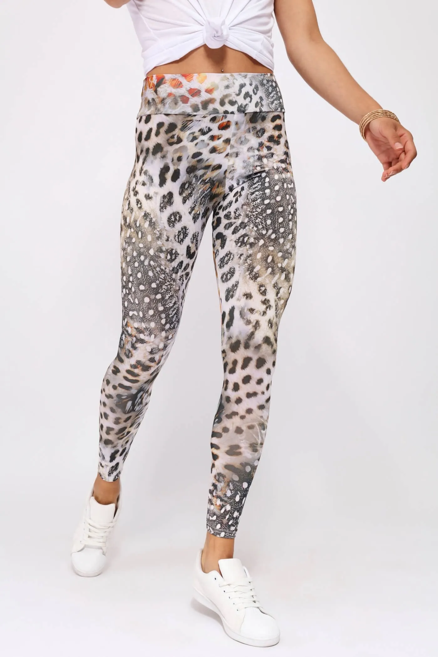 Multi Disco Printed High Waisted Legging