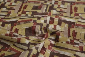 Multicolour Printed Tussar Silk Fabric