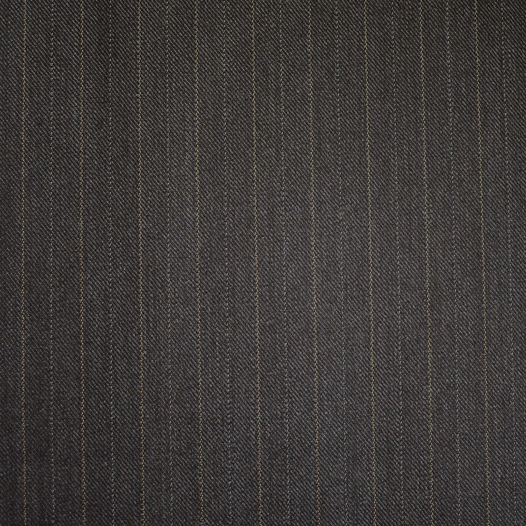 Pinstripe Superfine Wool Suiting Charcoal