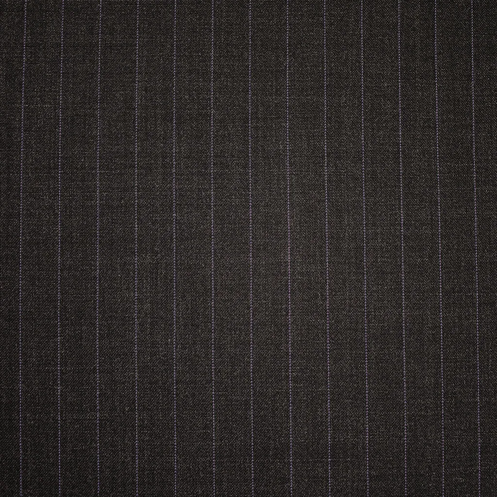 Pinstripe Superfine Wool Suiting Graphite