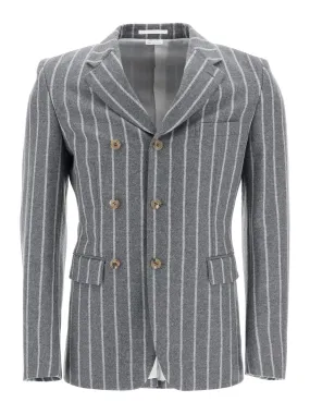 Pinstripe Wool Blazer