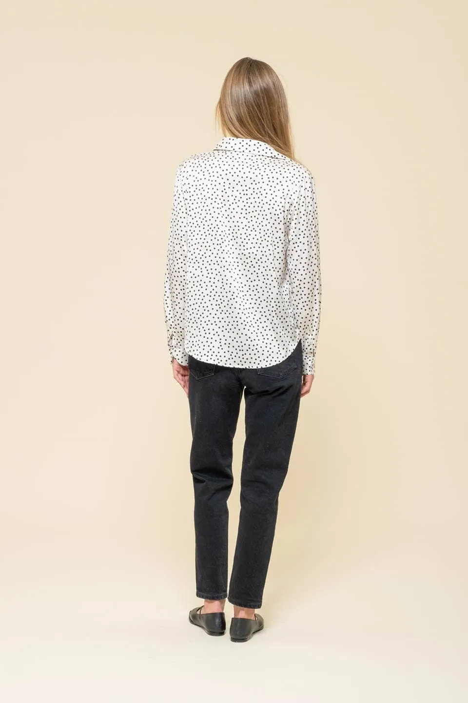 POLKA DOT BUTTON DOWN SHIRT