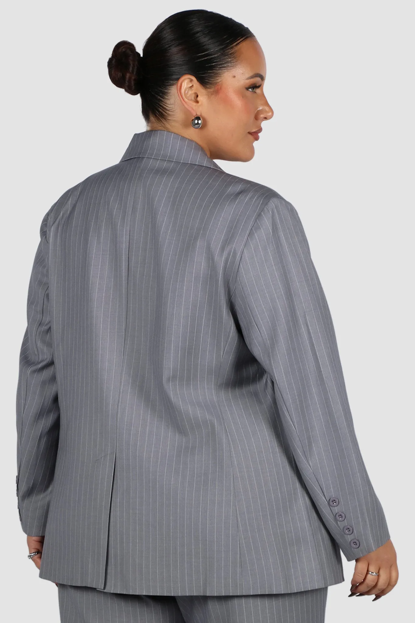 PORSCHA BLAZER LIGHT GREY PINSTRIPE