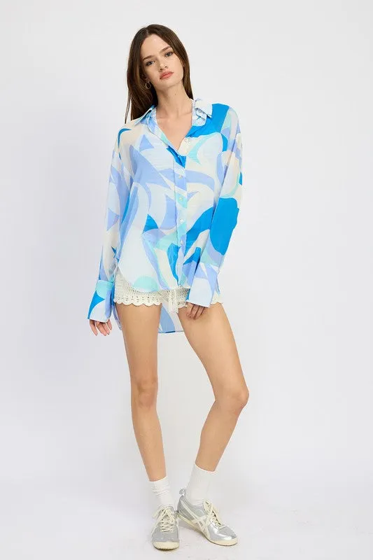 Printed Oversized Shirt