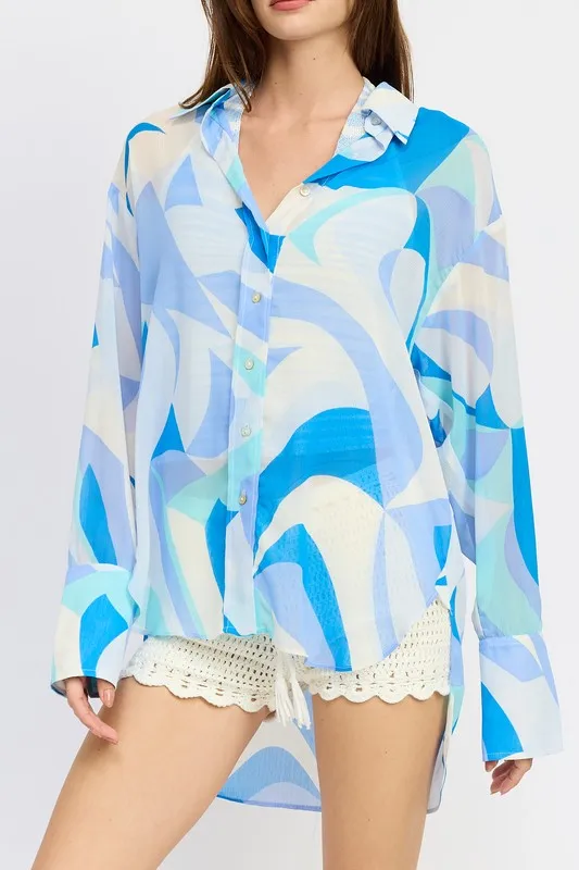 Printed Oversized Shirt