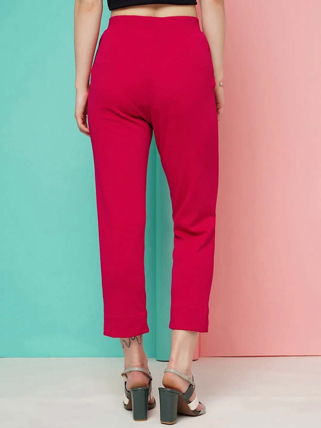 Rani Cropped Slim Fit Zip Fly Trouser