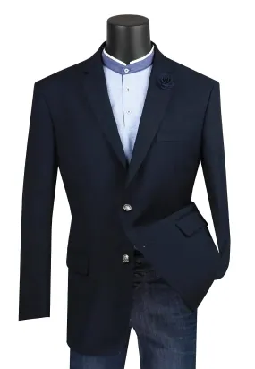 Regular Fit Blazer 2 Button in Navy