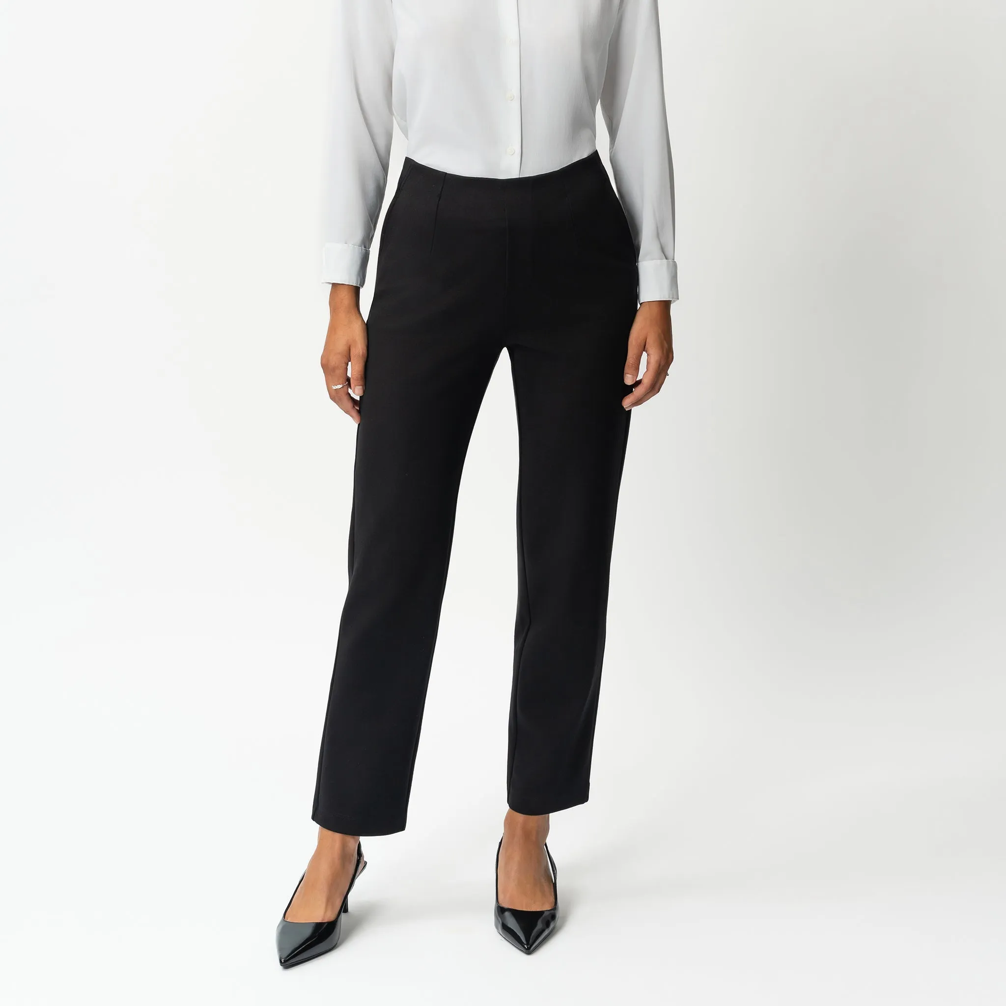 Tailored Ponte Straight Trouser