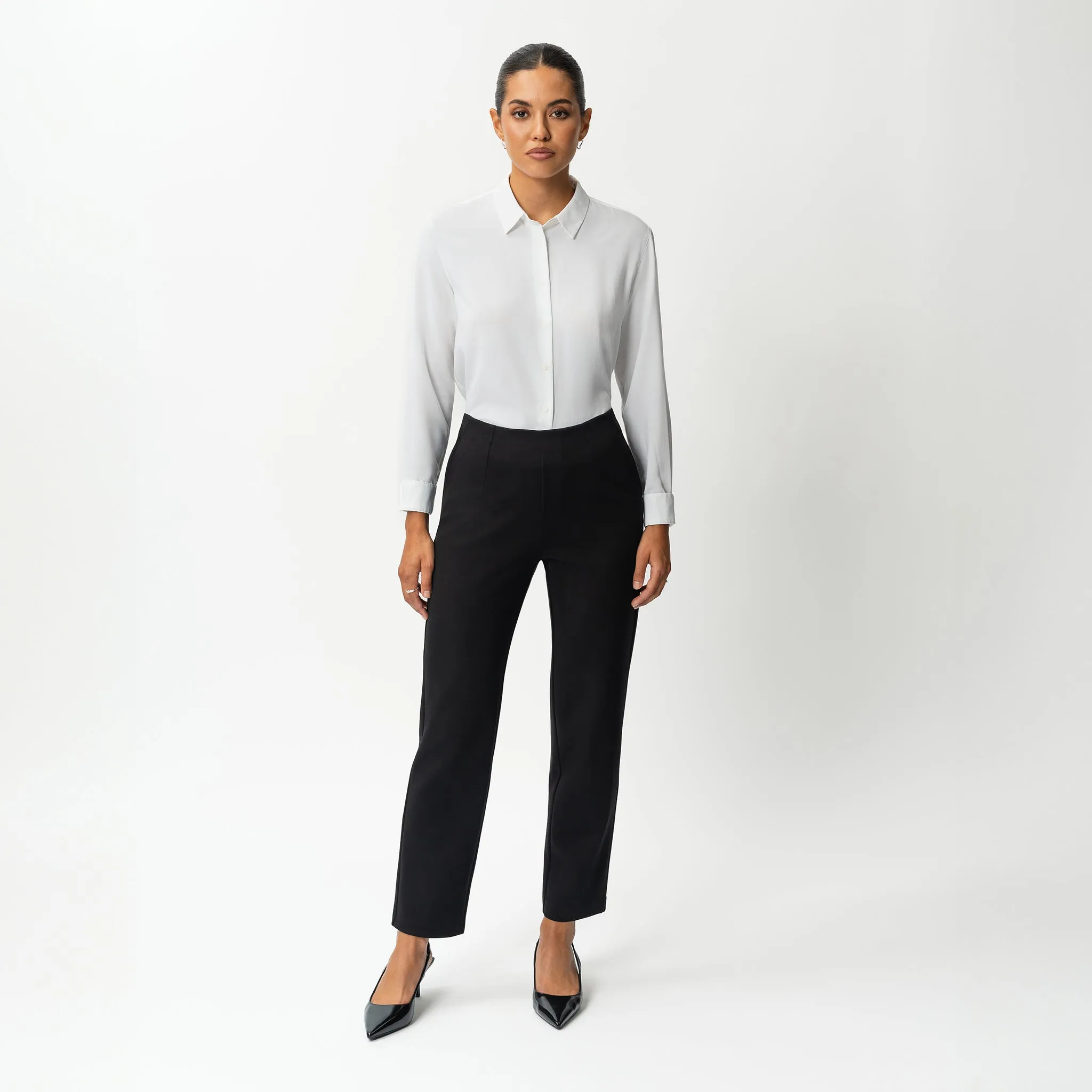 Tailored Ponte Straight Trouser